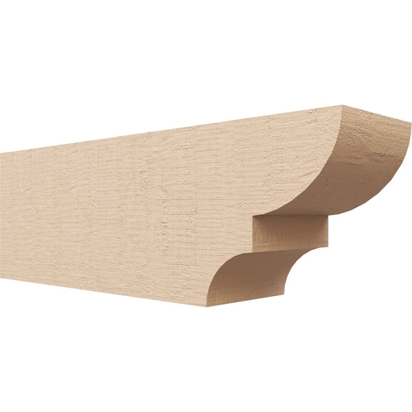 Ekena Millwork 6in. W x 8in. H x 24in. L Ridgewood Woodgrain TimberThane Rafter Tail, Primed Tan RFTUR06X08X24RIDRCPR - main